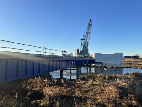 橋梁仮設架台設置